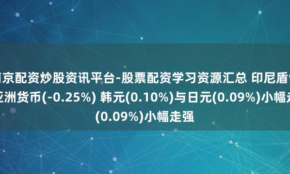 南京配资炒股资讯平台-股票配资学习资源汇总 印尼盾领跌亚洲货币(-0.25%) 韩元(0.10%)与日元(0.09%)小幅走强